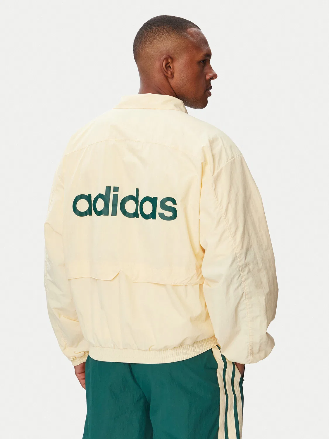 Мужская толстовка стандартного кроя Cutline Tracktop Adidas, кремовый — фото 2