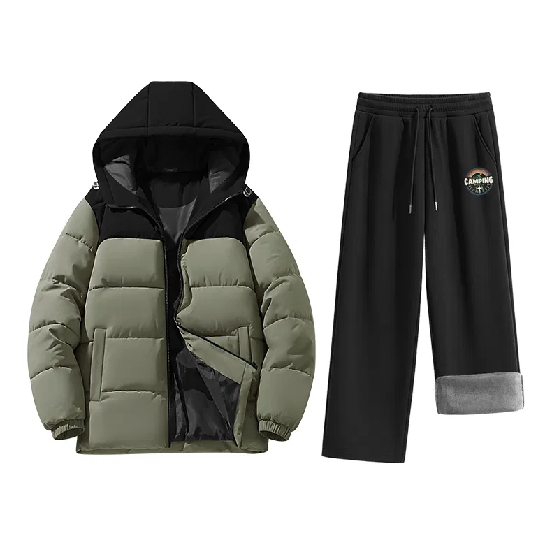 Спортивный костюм детский Camping Starlight Pants Logo MINISO, Gray & Green & Black+Black