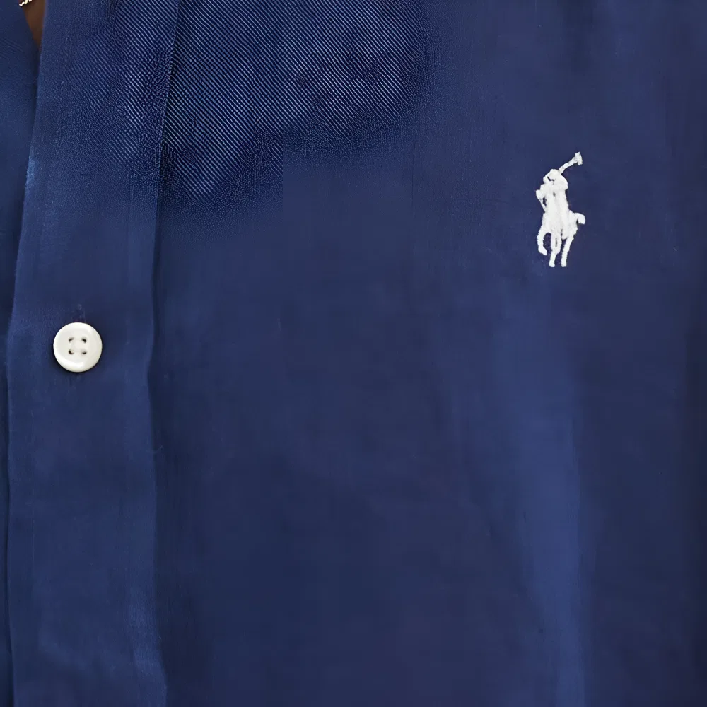 Мужская рубашка поло с коротким рукавом Polo Ralph Lauren, Marine Blue — фото 4