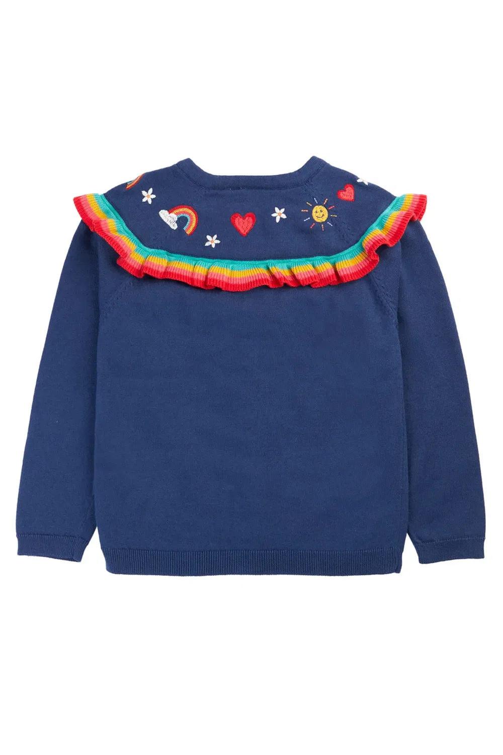 Детский кардиган с рюшами Little Romi Ruffle Frugi, Navy — фото 2