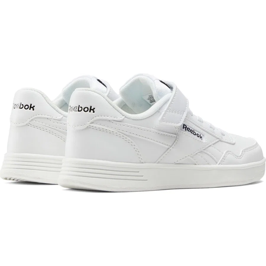 Кроссовки детские с эластичной шнуровкой Court Advance Elastic Lac Reebok, Кирпично-белый — фото 3