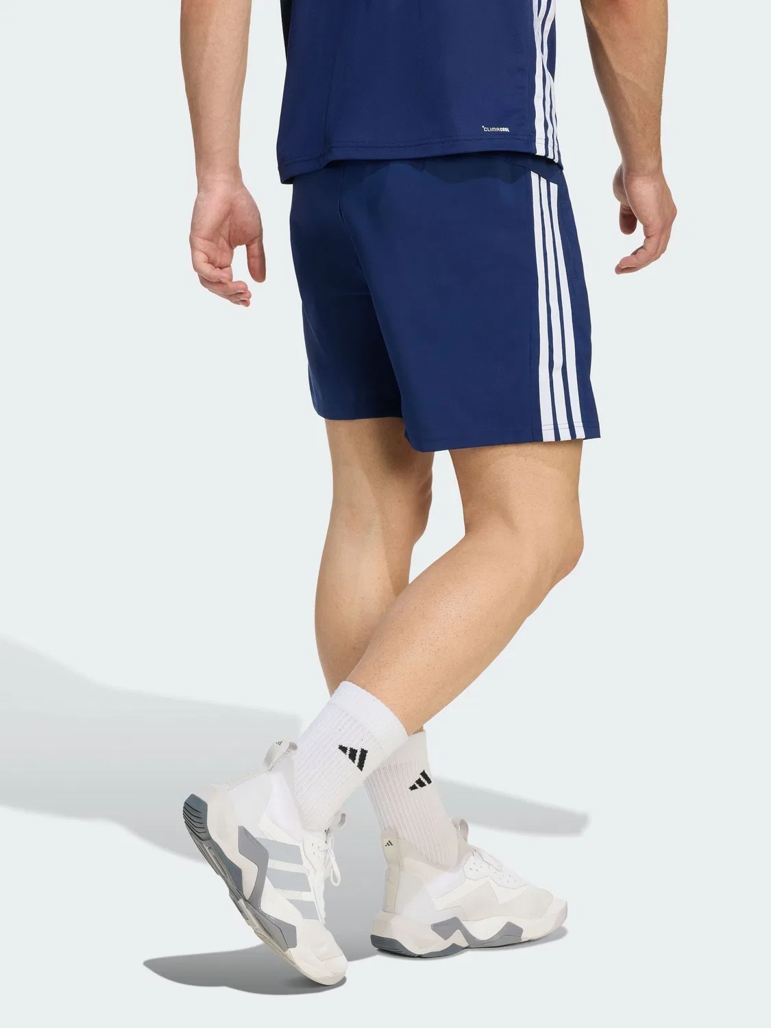 Шорты спортивные с технологией Climacool, Workout Essentials adidas, синие — фото 3