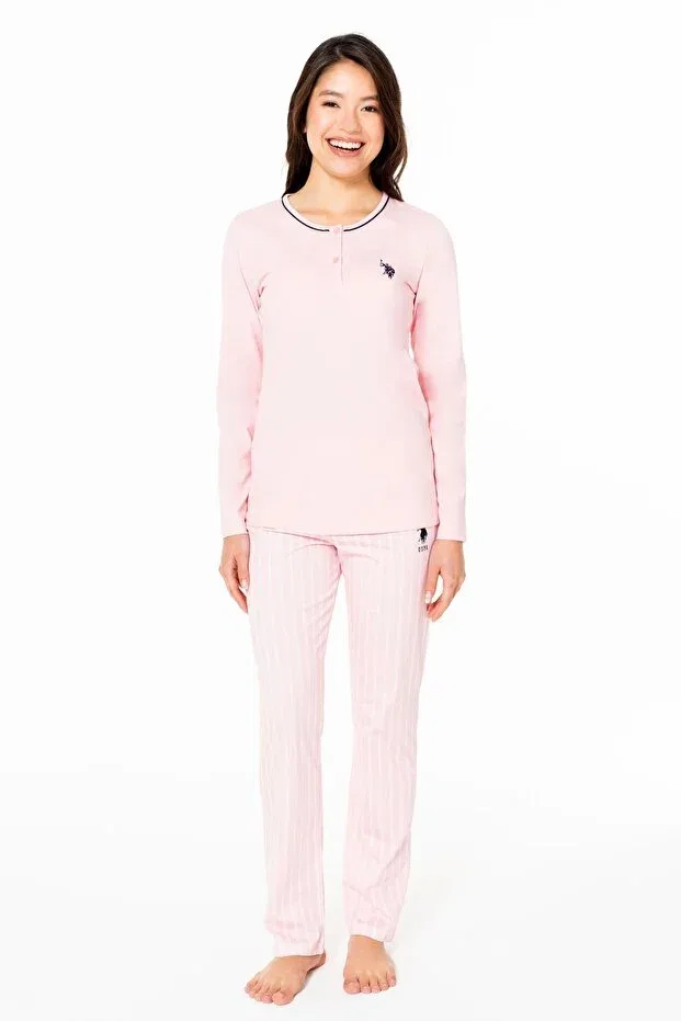 Женский комплект пижам с длинным рукавом U.S. Polo Assn., Pink