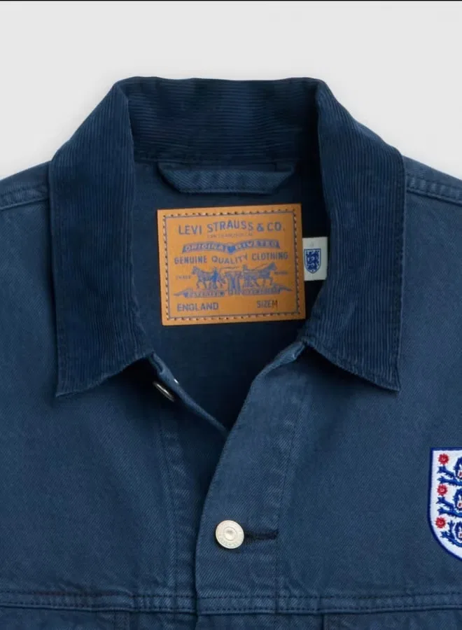 Джинсовая куртка с вышивкой England Three Lions унисекс Levi'S, синий — фото 4