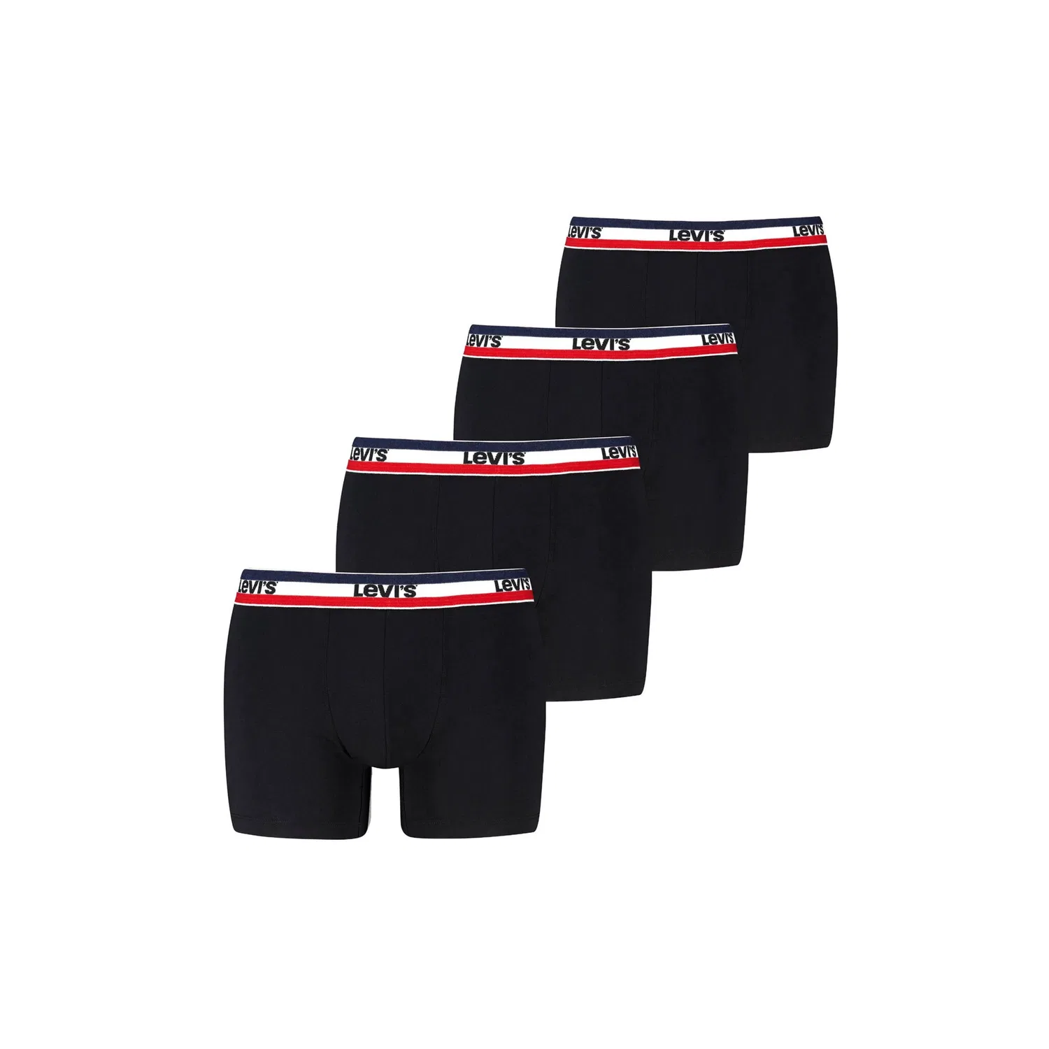 Мужские боксеры спортивные в упаковке 4 штуки Levi's, Black