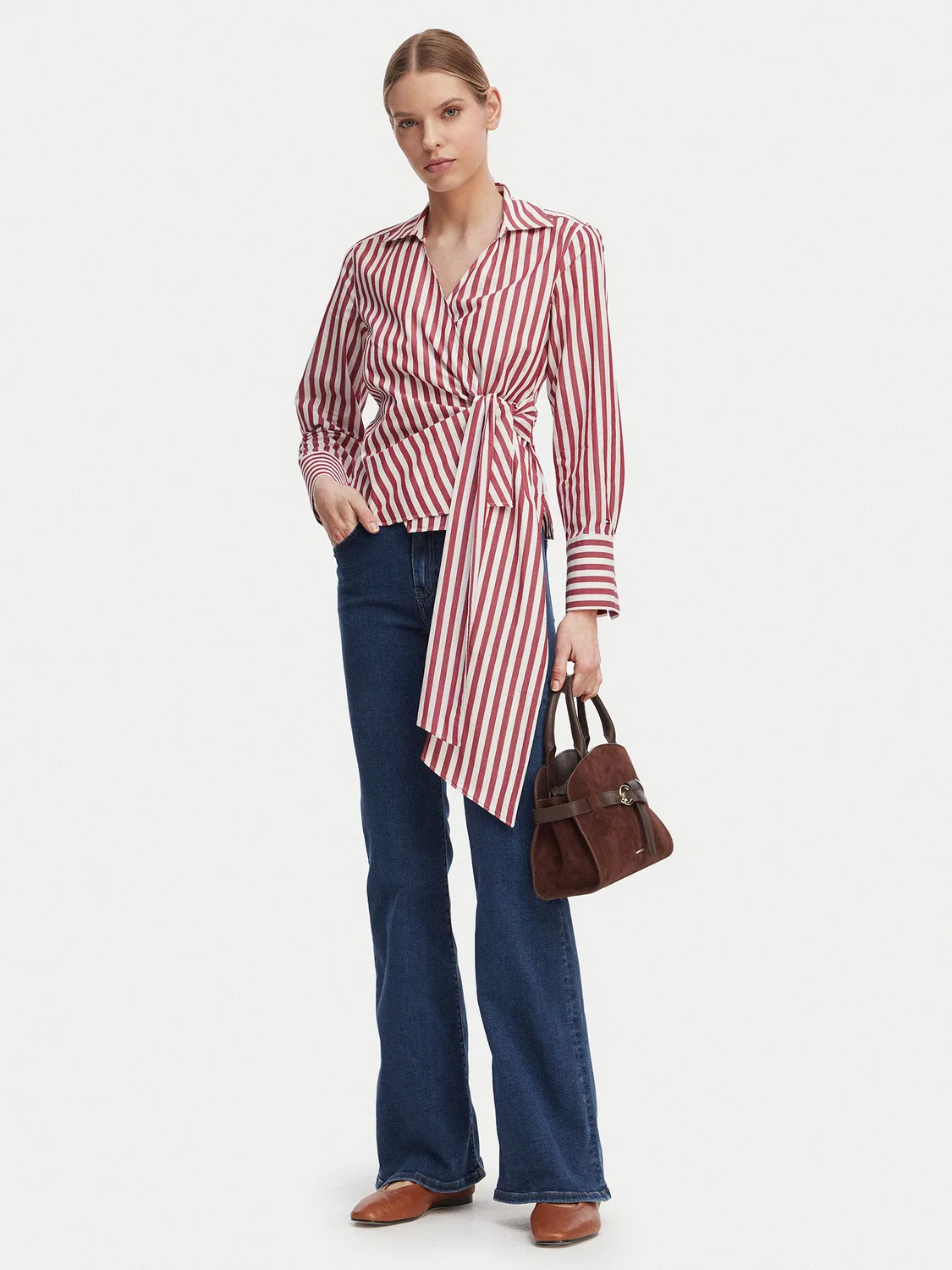 Женская блузка стандартного кроя Tommy Hilfiger, светло-красный — фото 2