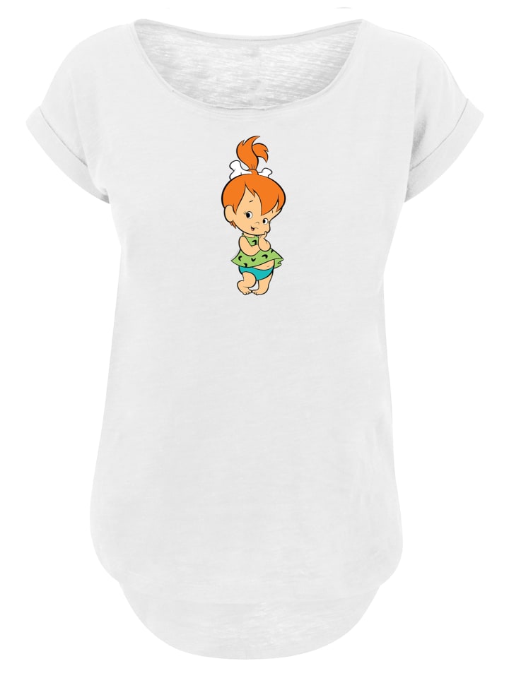 

Удлиненная футболка Pebbles Flintstone белого цвета F4NT4STIC, Белый, Удлиненная футболка Pebbles Flintstone белого цвета F4NT4STIC