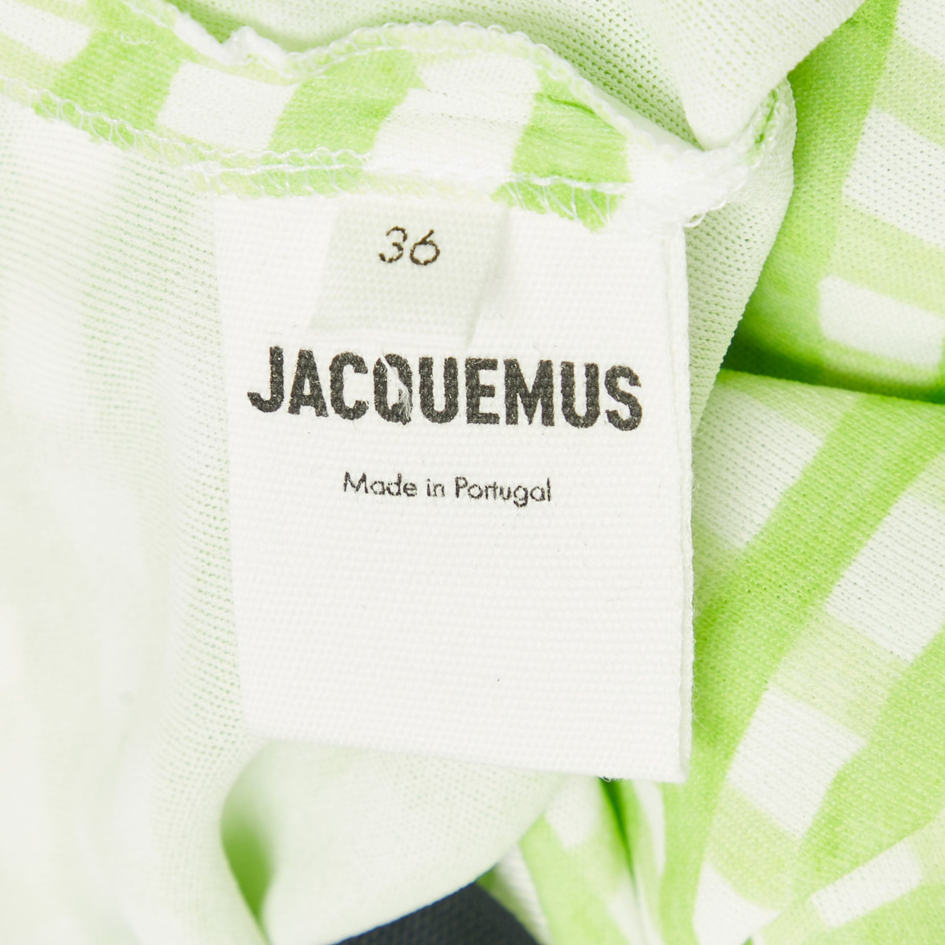 

Боди Jacquemus Le Body Nodi в зеленую клетку, джерси