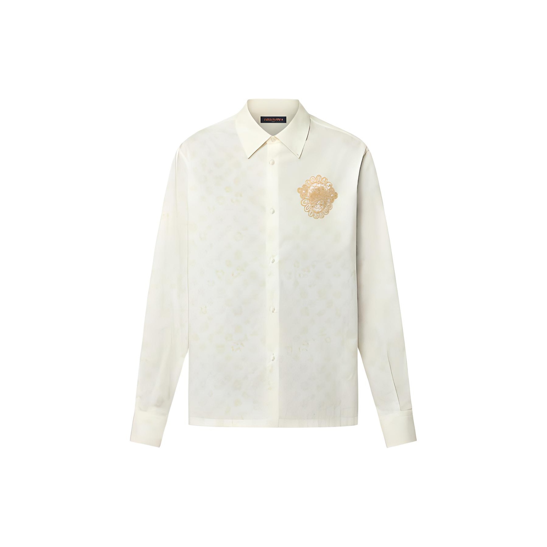 

Монограммная принтованная длинная рубашка из хлопка LOUIS VUITTON, белый