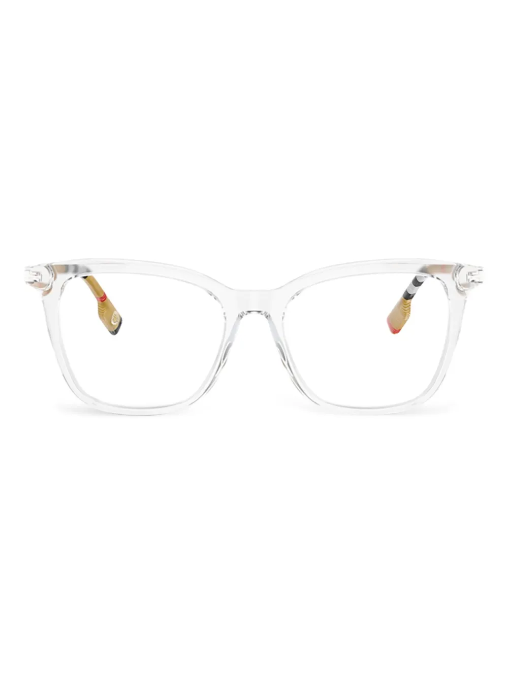 

Солнцезащитные очки в прозрачной квадратной оправе Burberry Eyewear, белый