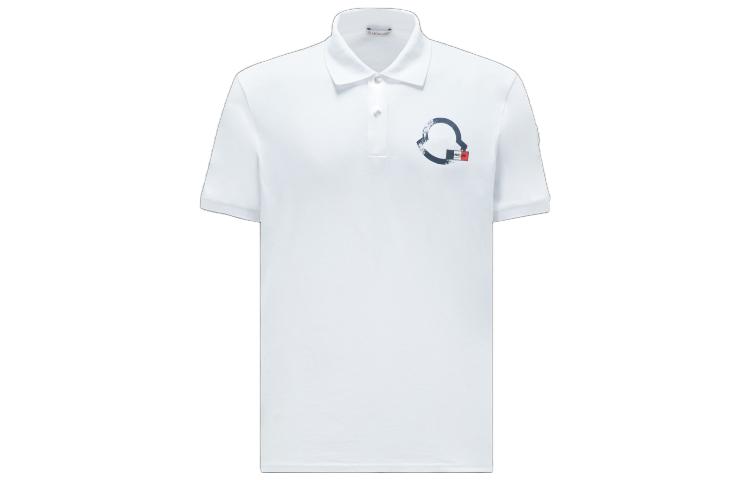 

Футболка поло Moncler мужская, белая, Белый, Футболка поло Moncler мужская, белая