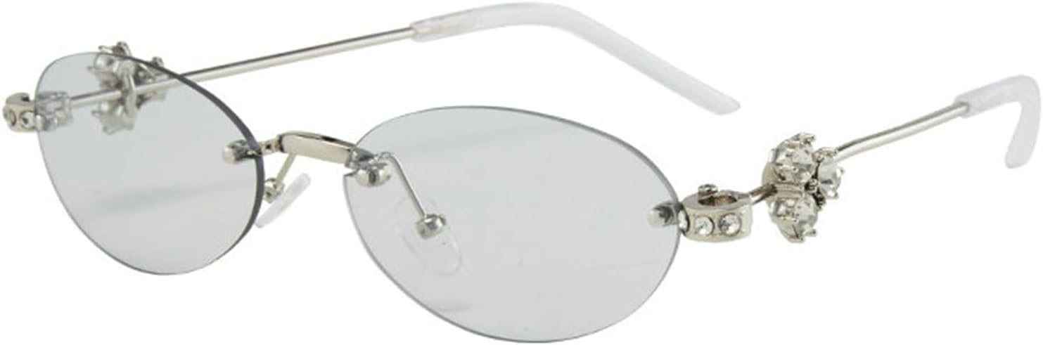 

Солнцезащитные очки Helena 90-х с стразами для женщин, овальные солнцезащитные очки, модные очки с бриллиантами, защита от УФ-излучения UV400, модные металлические очки, C5