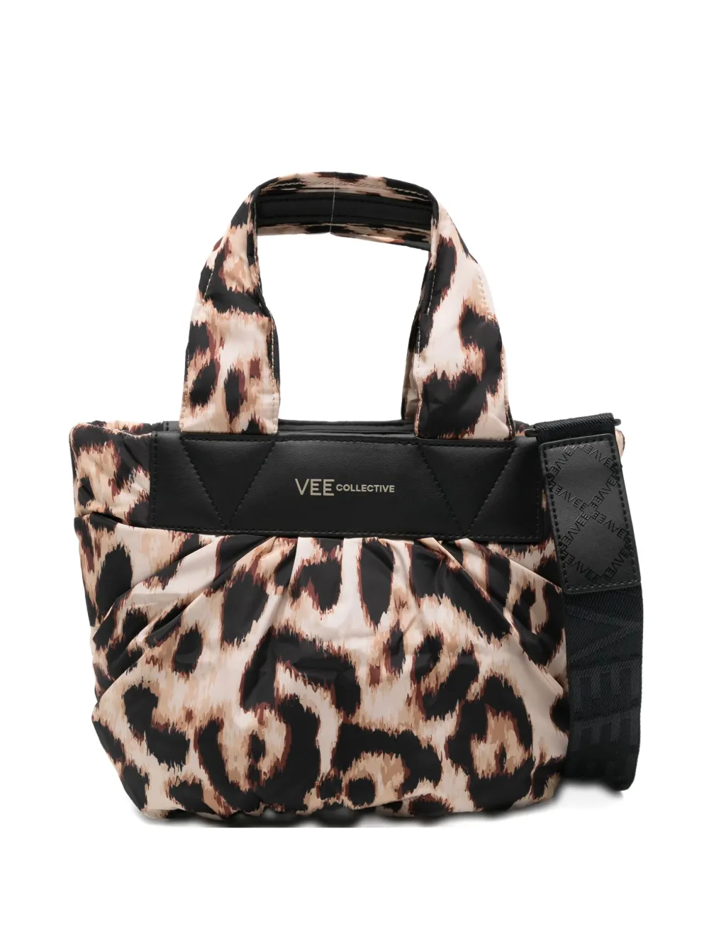 

Стеганая сумка-тоут с леопардовым принтом Veecollective, нейтральный