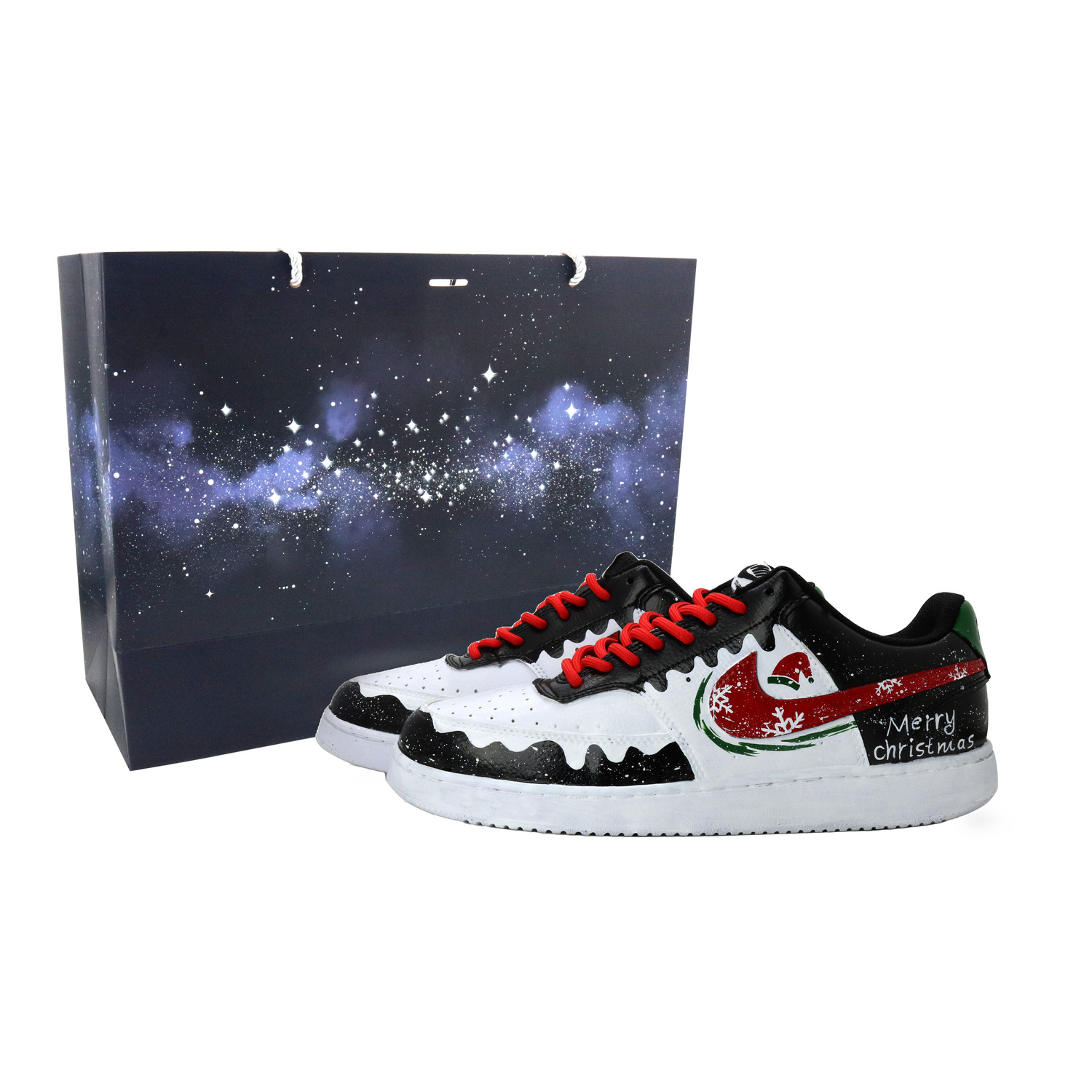 

Nike Кроссовки для скейтбординга Court Vision 1 Christmas Tree Coverage Abrasion Resistant Low top Unisex красные