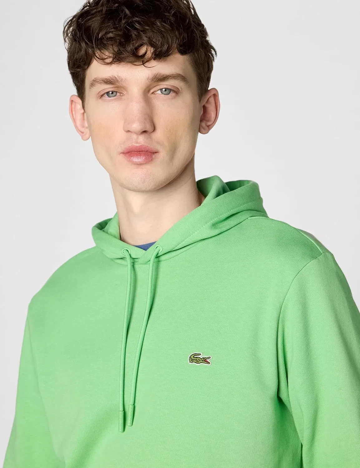Толстовка Lacoste мужская с длинным рукавом, хлопок, серый — фото 4