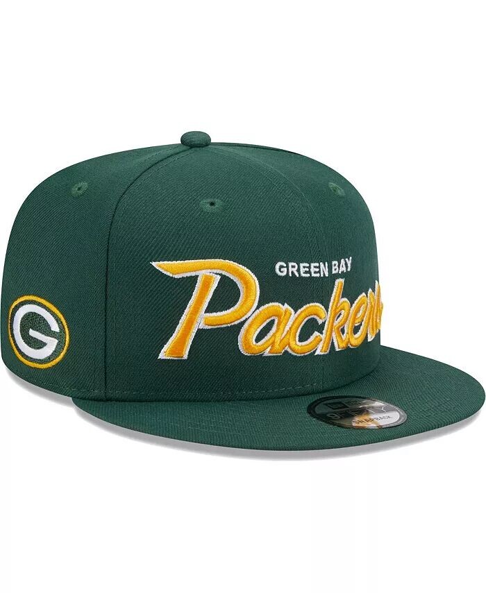 

Мужская зеленая бейсболка Green Bay Packers Main Script 9FIFTY Snapback New Era, зеленый