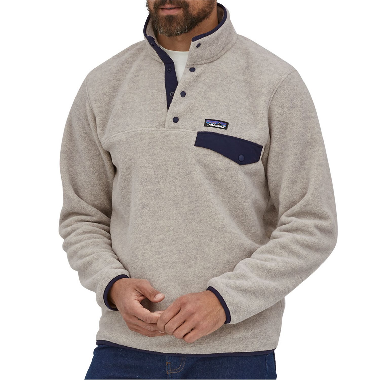

Пуловер Patagonia Lightweight Synchilla Snap-T, цвет Oatmeal Heather