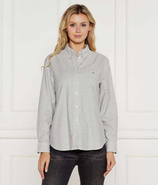 

Рубашка Tommy Jeans Regular Fit в полоску, белый