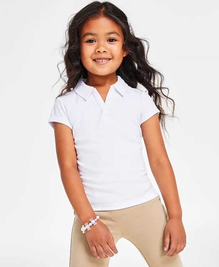 

Футболка с коротким рукавом для девочек из униформы (Performance Knit Top) Nautica, синий