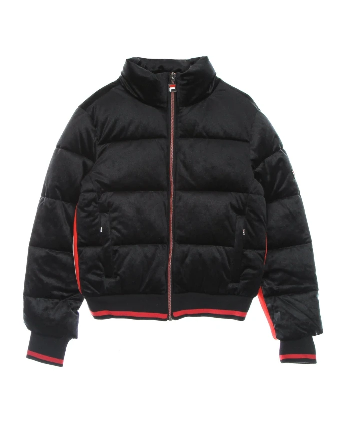 

Черная укороченная куртка-пуховик с воротником-стойкой Fila, черный