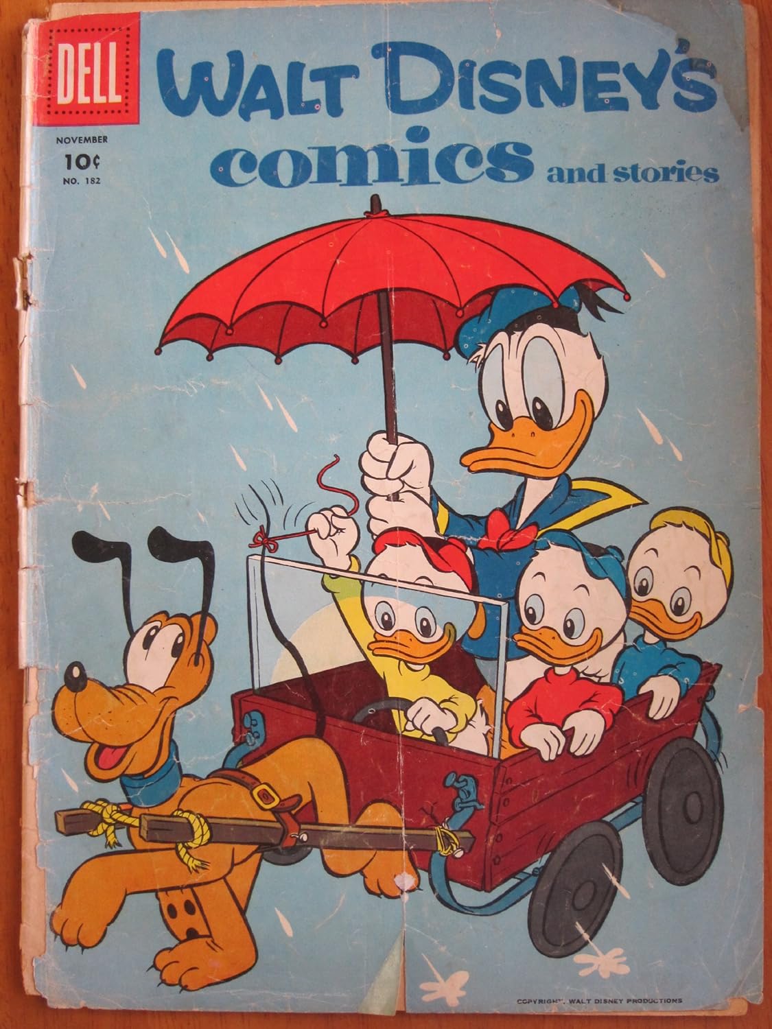 

Walt Disney's Comics and Stories #182, November 1955. Dell comic by Carl Barks (Dell Comics)