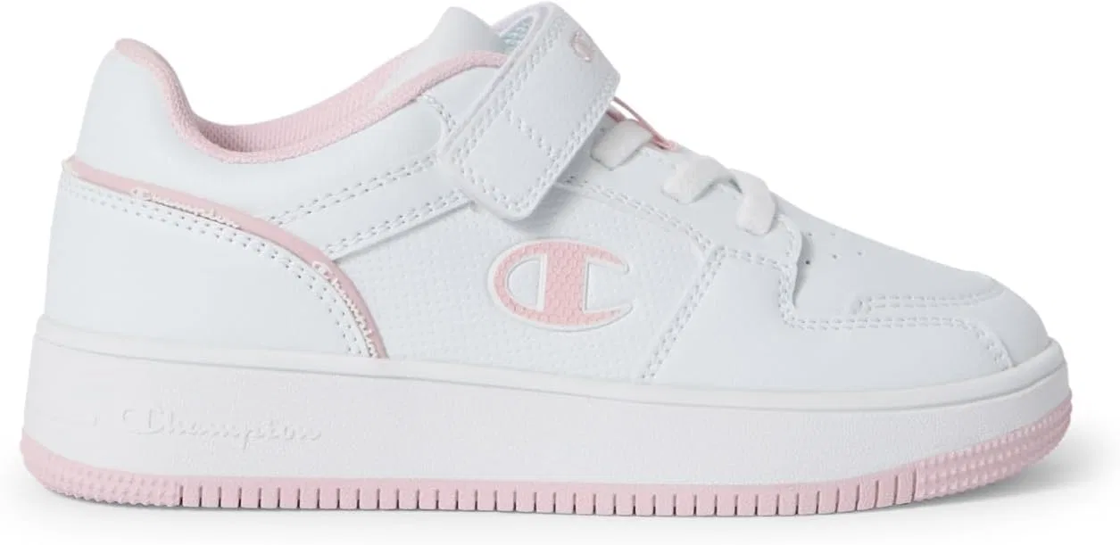 Кроссовки Champion Zapatillas RD18 2.0 Low G PS Low Cut, Blanco/Rosa Fucsia, Talla 32, Niña, Blanco Rosa Fucsia