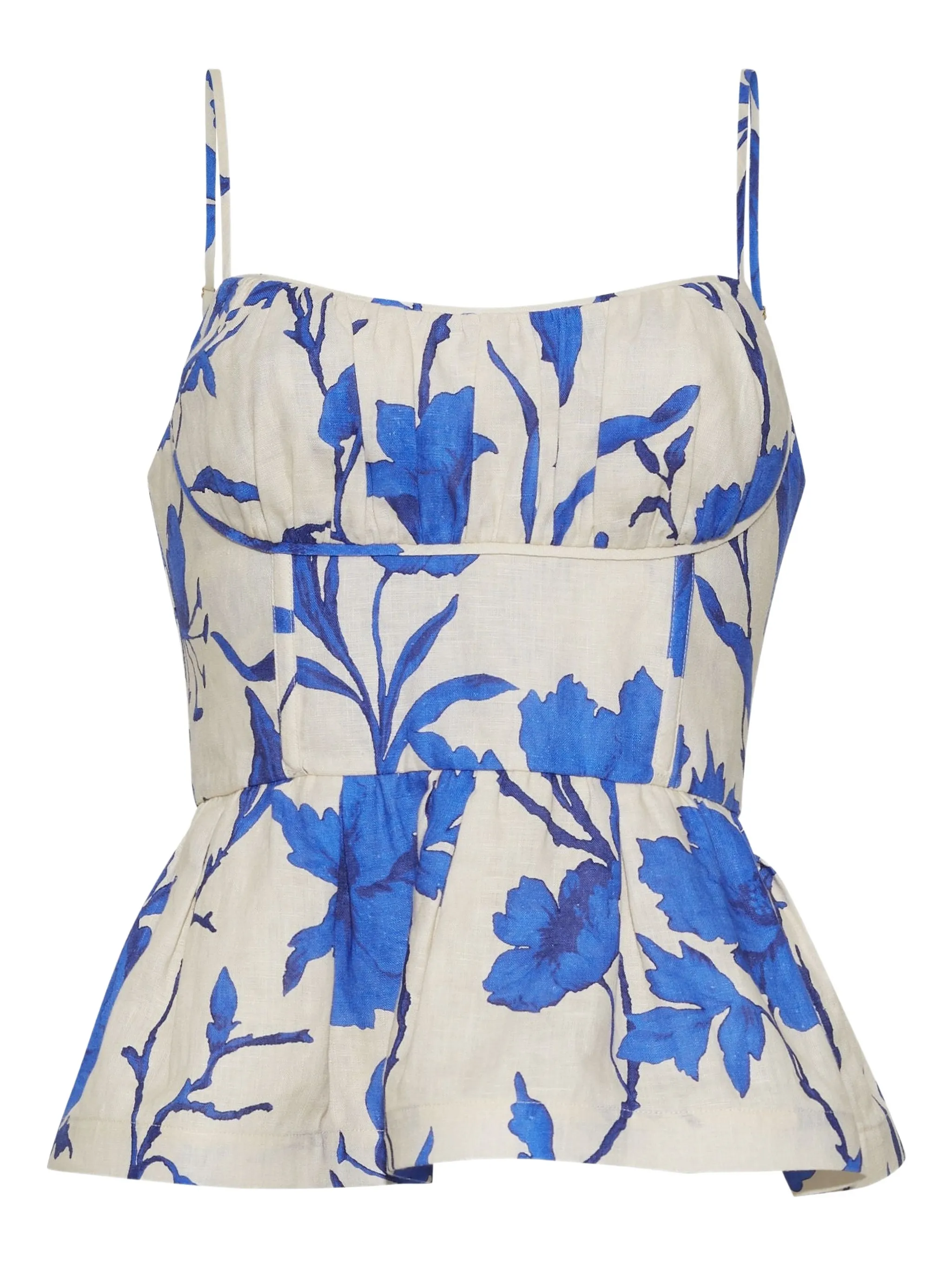 

Топ Alba с цветочным принтом Cara Cara, белый