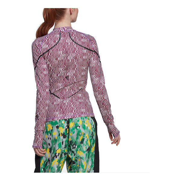 Топ от Stella McCartney Truepurpose с принтом и длинными рукавами Adidas, фиолетовый — фото 3
