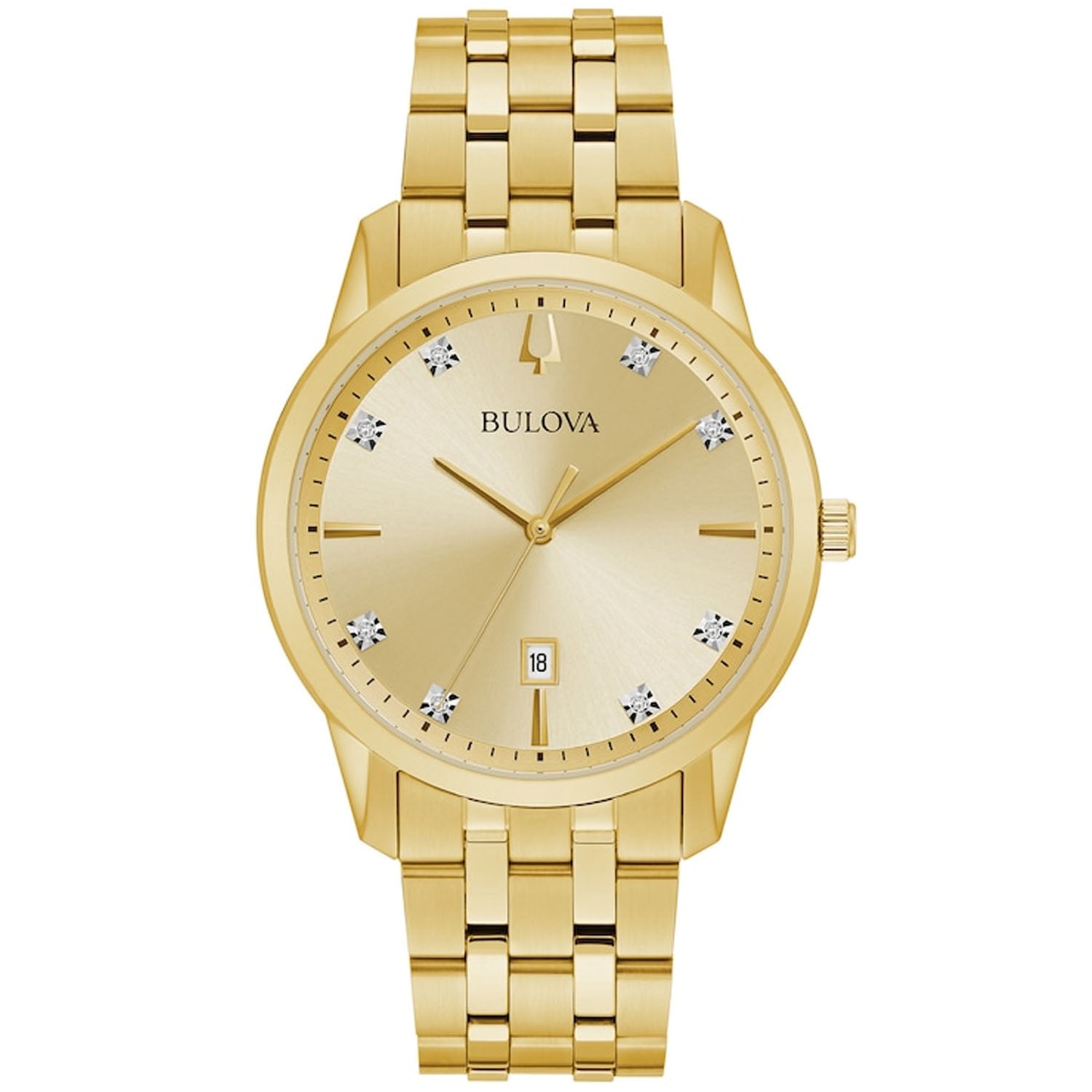 

Мужские часы Bulova Sutton с золотым циферблатом, золотой