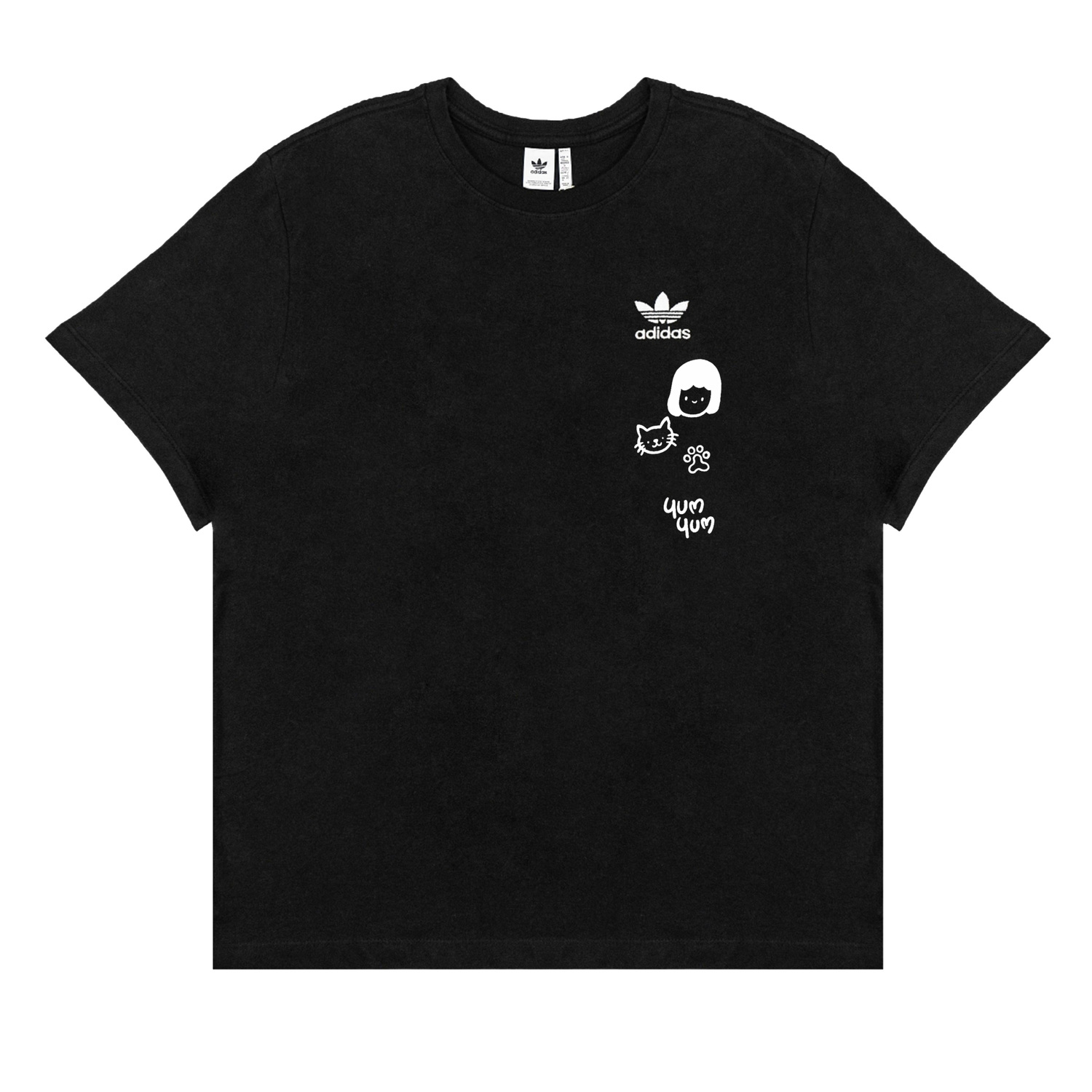 

Футболка B+F TREFOIL American Vintage Logo Print Loose Fit с короткими рукавами и круглым вырезом мужская Adidas Originals, черный