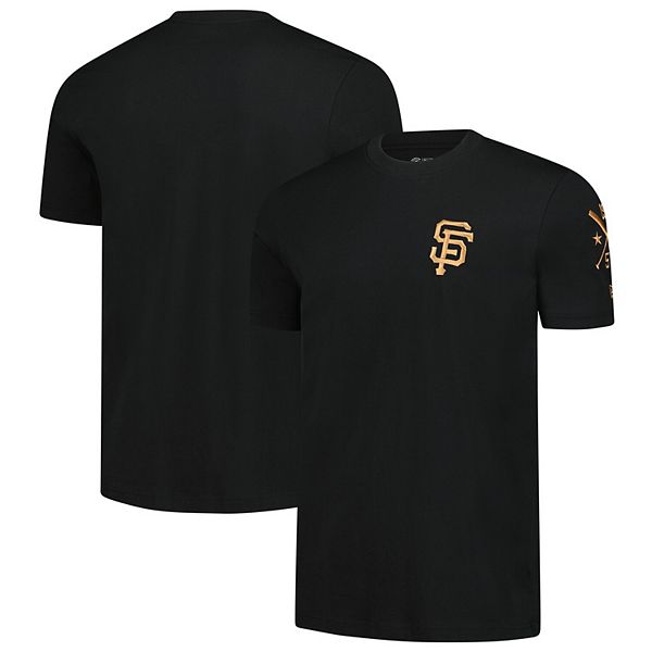 

Мужская черная футболка san francisco giants с бронзовым логотипом и перекрещенными битами established New Era