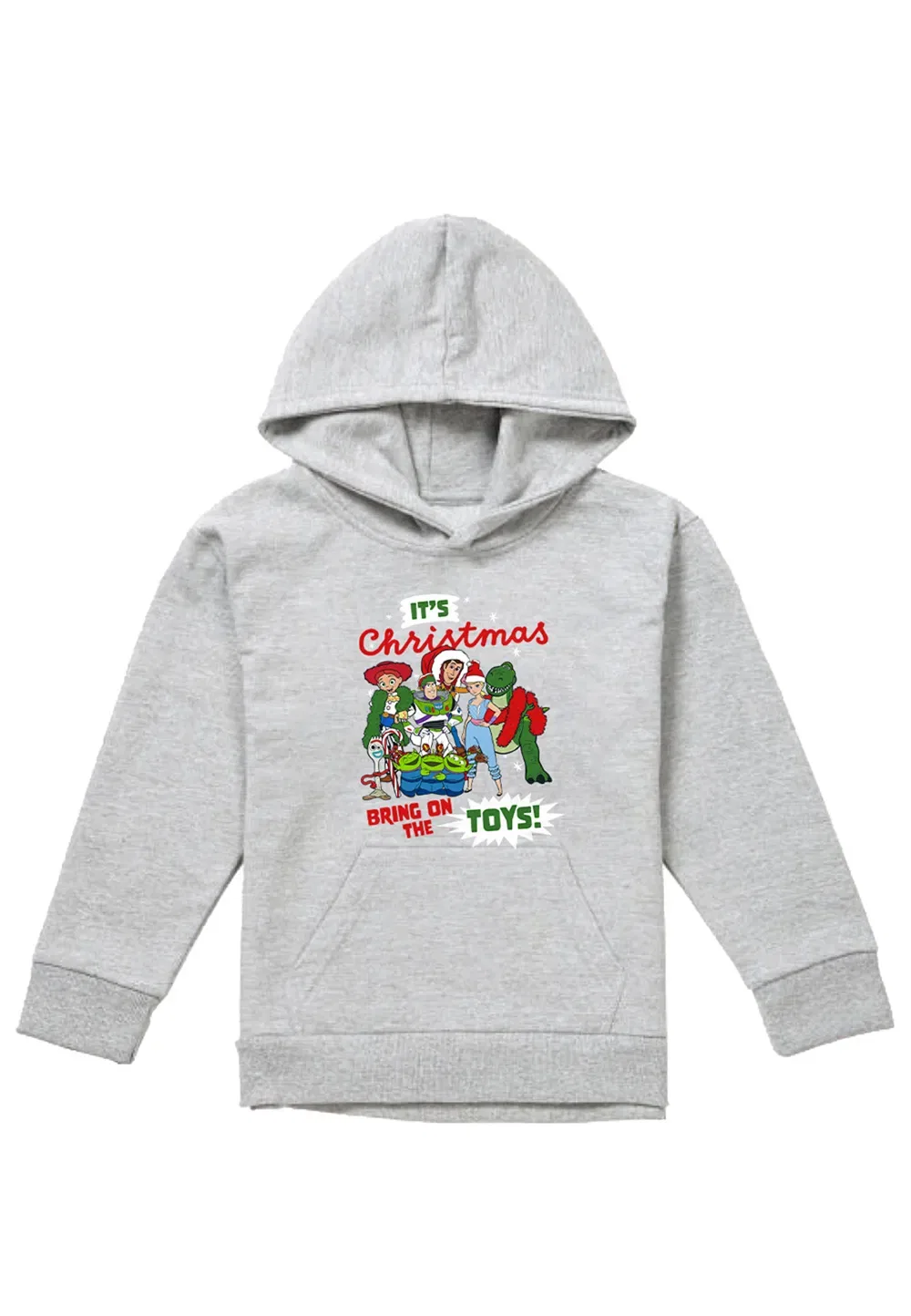 Детская худи Toy Story Christmas Group, Disney, серый — фото 4