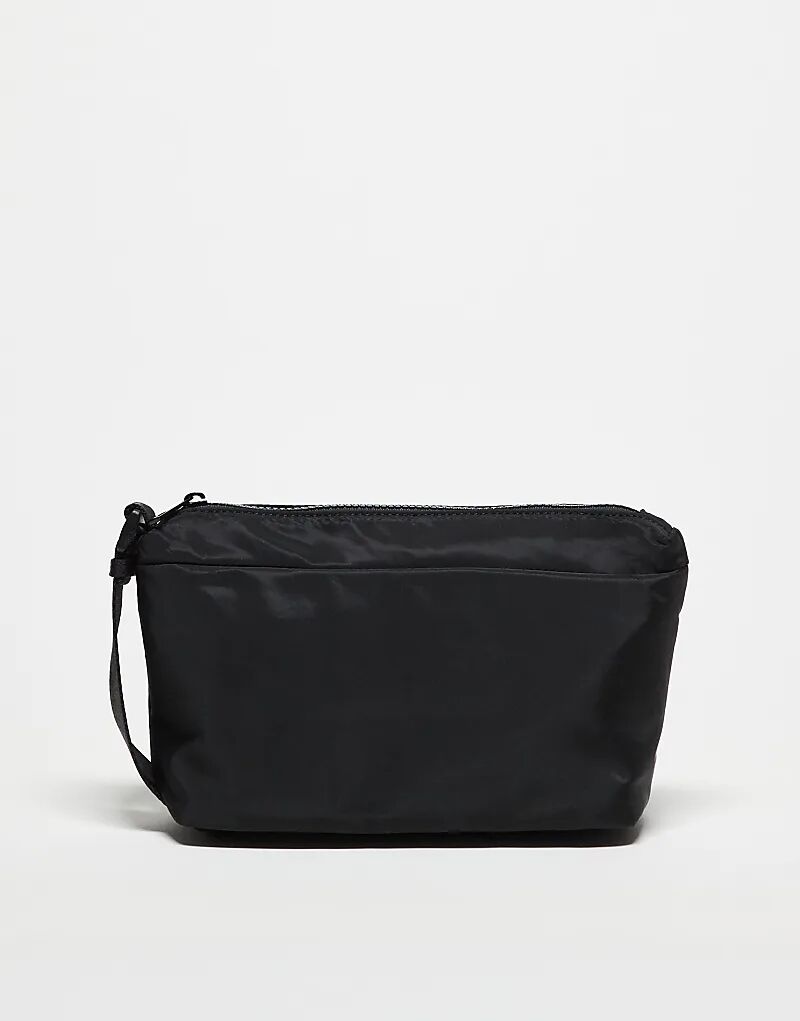 

Нейлоновая косметичка ASOS DESIGN с боковыми регуляторами, цвет черный
