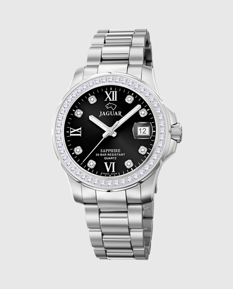 

J892/4 Женские серебристые стальные часы Jaguar, серебряный