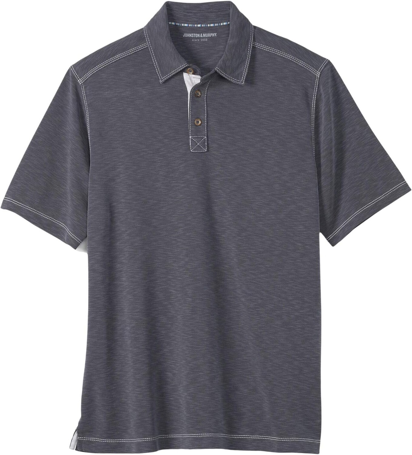 

Рубашка-поло Vintage Slub Polo Johnston & Murphy, цвет Charcoal
