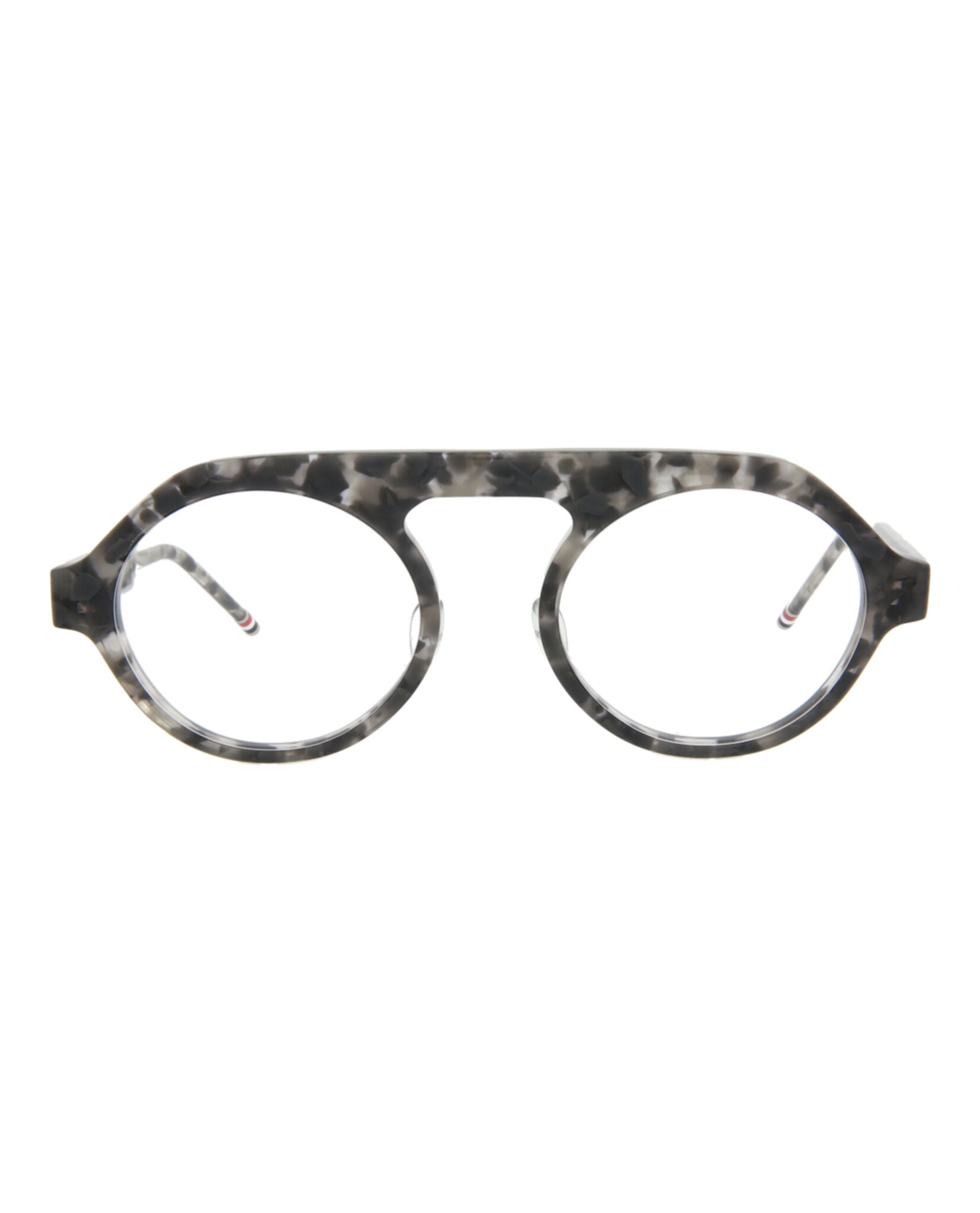 

Круглые ацетатные оптические оправы Thom Browne, цвет grey tortoise