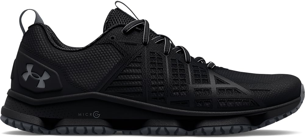 Мужские кроссовки для бега Under Armour Micro G Strikefast Trail, черный/серый — фото 4