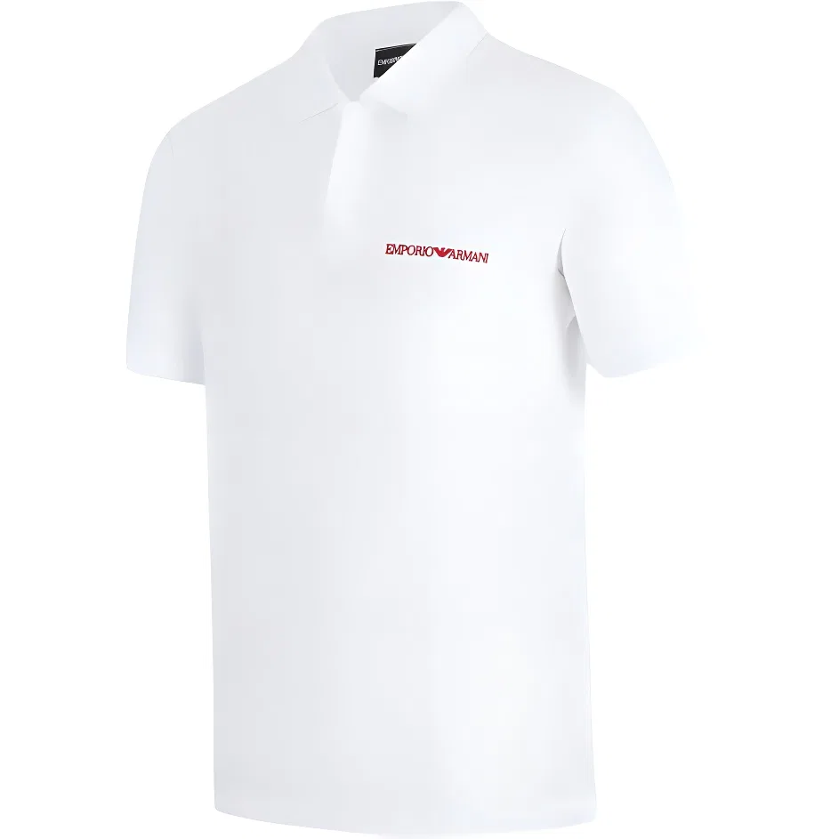 Поло мужское SS24 White EMPORIO ARMANI — фото 4