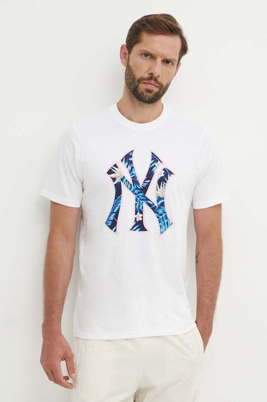 

Хлопковая футболка New York Yankees 47 brand, белый