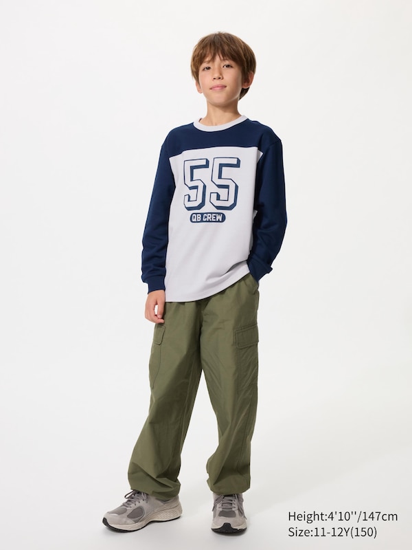 Хлопковая футболка AIRism с графикой, длинный рукав Uniqlo, 69 navy — фото 2