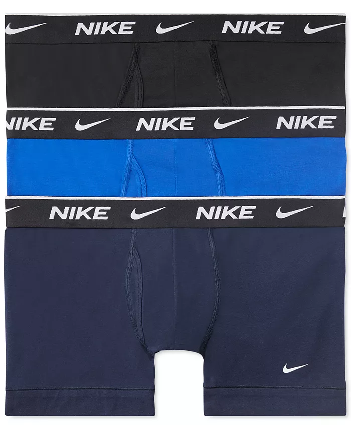 

Мужские трусы-боксеры Dri-FIT Essential Cotton Stretch, 3 шт Nike, синий