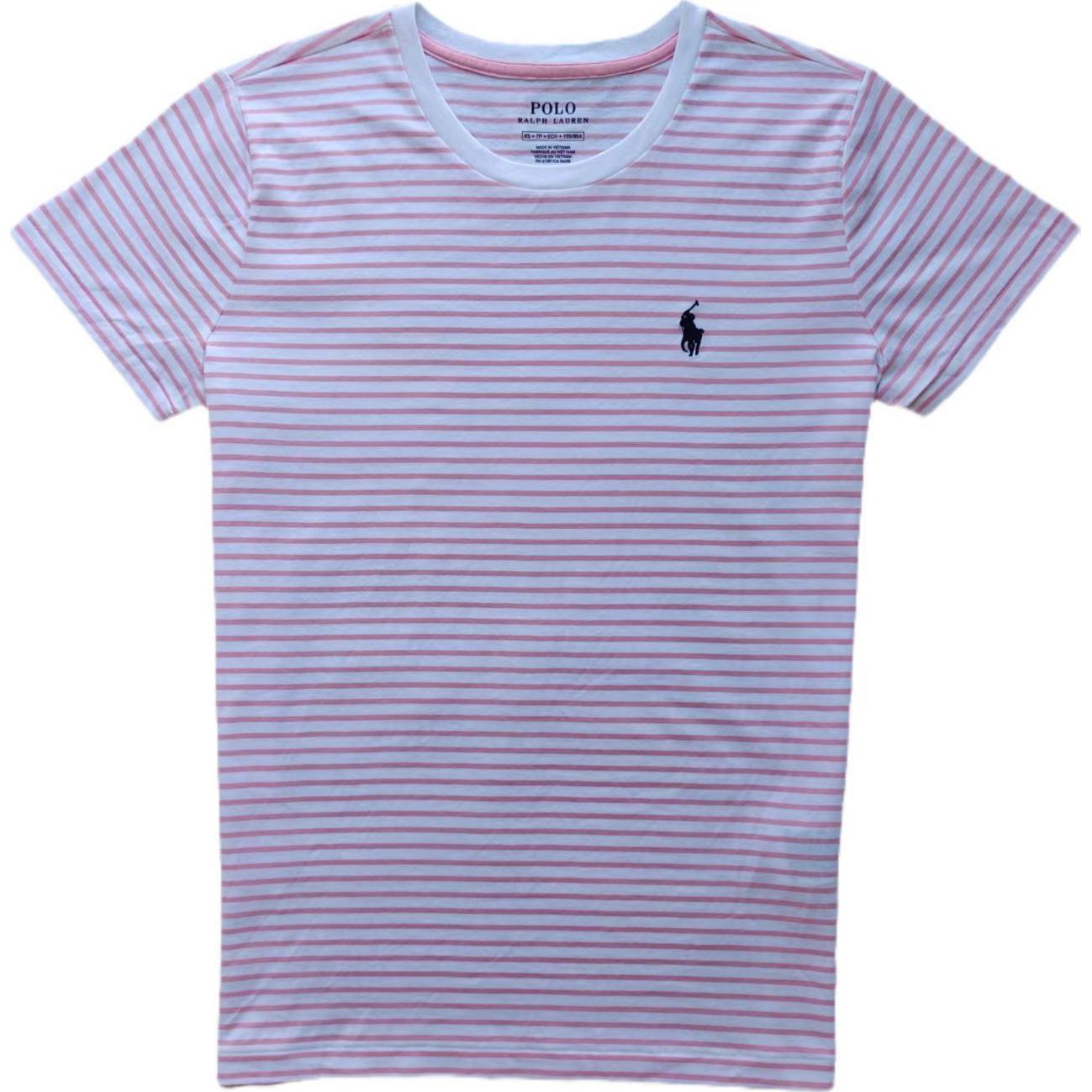 Футболка Polo Ralph Lauren Striped Cotton Jersey, розовый — фото 2