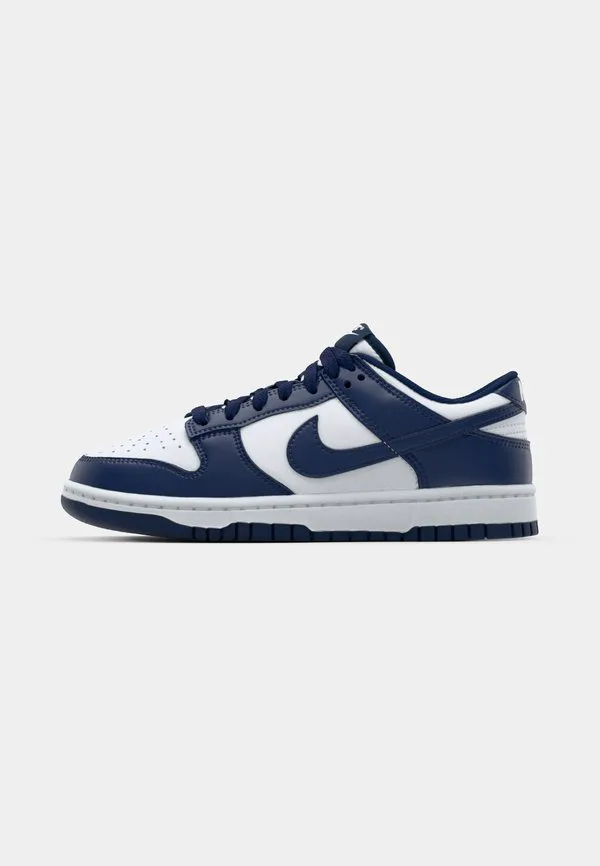 Кроссовки dunk low retro унисекс Nike Sportswear, White/Midnight Navy — фото 2