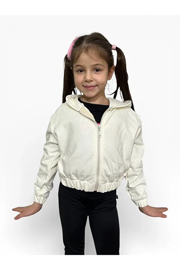 Детское худи для девочек с длинным рукавом Sportswear She Can Wear, White