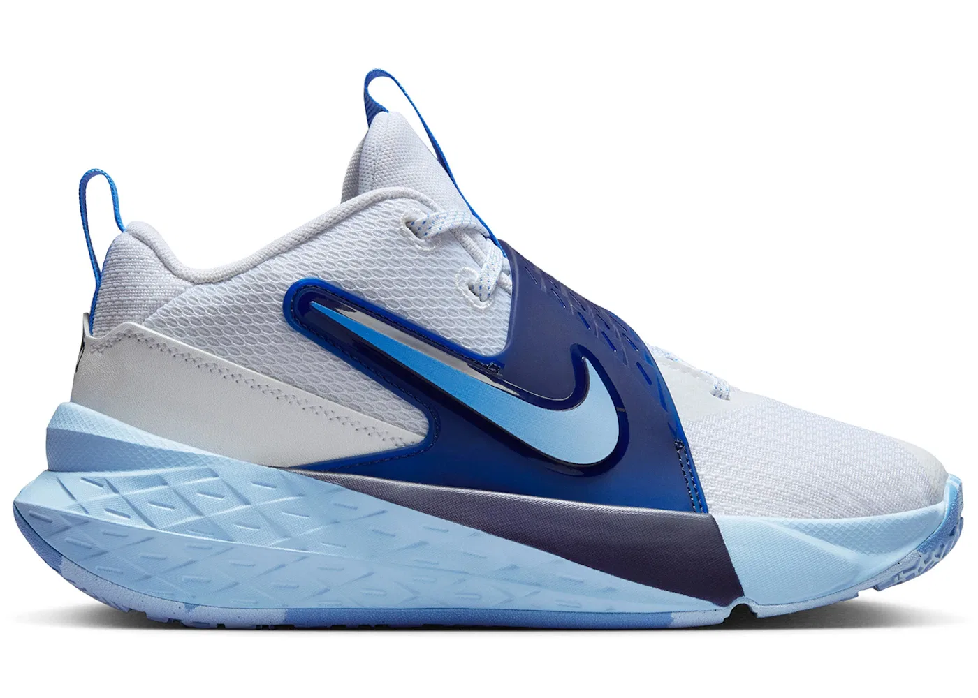 Детские кроссовки для мальчиков с контрастными вставками Nike Team Hustle D 12 Nike, White/Psychic Blue/Midnight Navy/University Blue