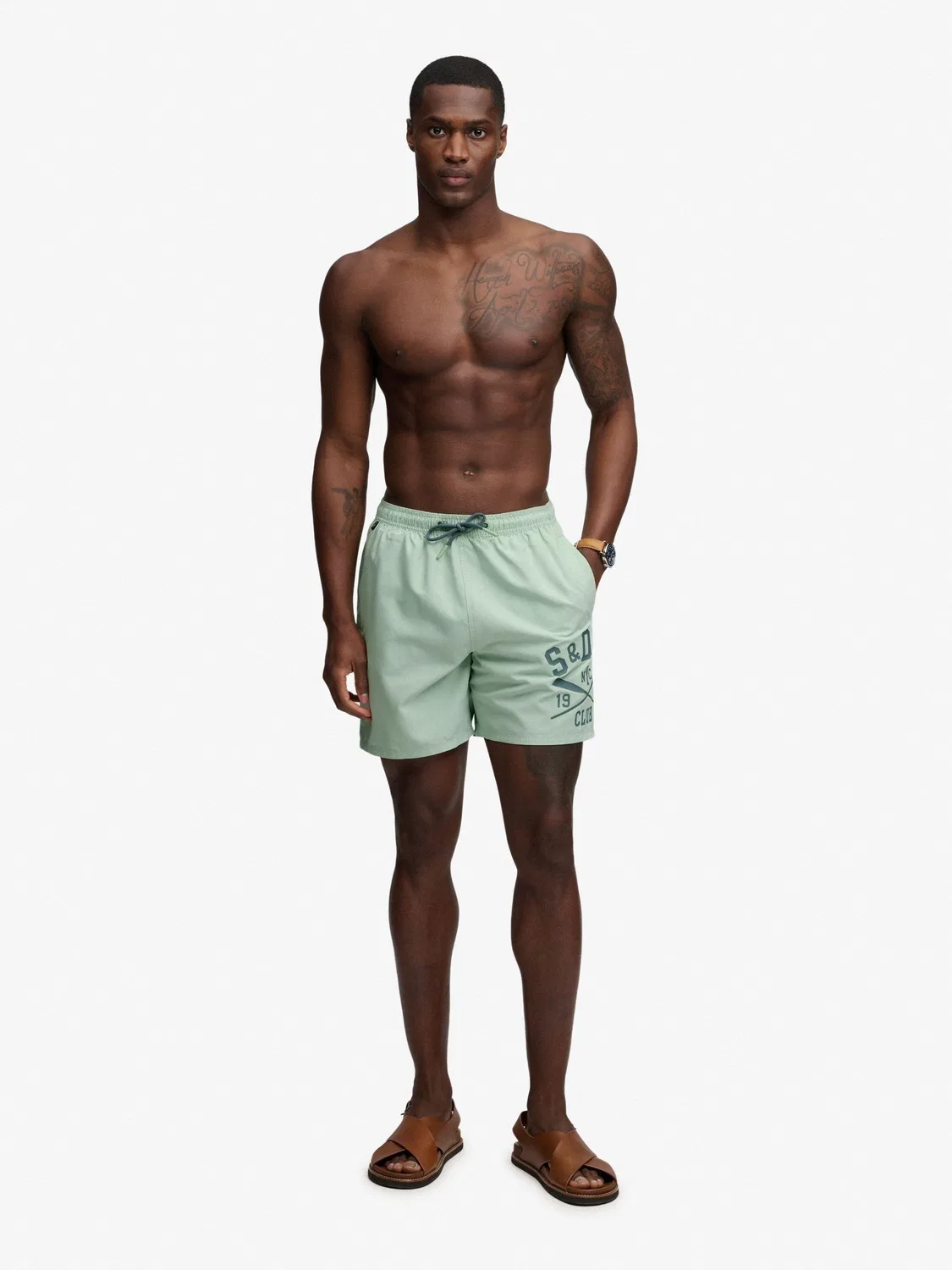 Плавки Superdry с принтом, Light Green — фото 4