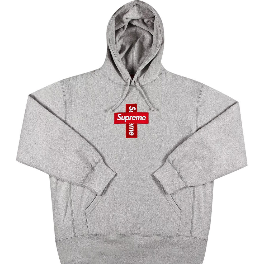 

Худи Supreme Cross Box Logo, серый