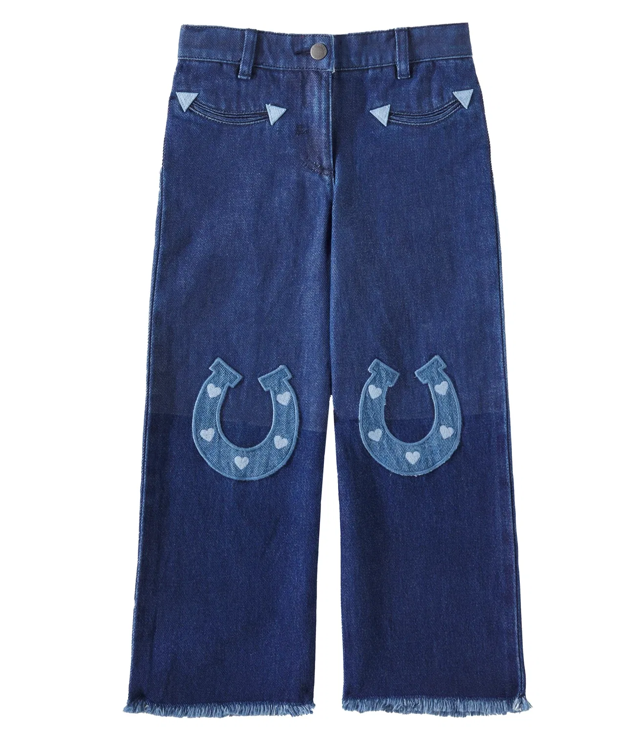 Джинсы прямого кроя с аппликацией Stella McCartney Kids, синий