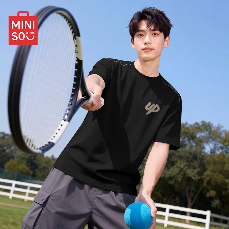 Детская футболка с защитой от солнца MINISO, White (B Up Chest Logo) — фото 4