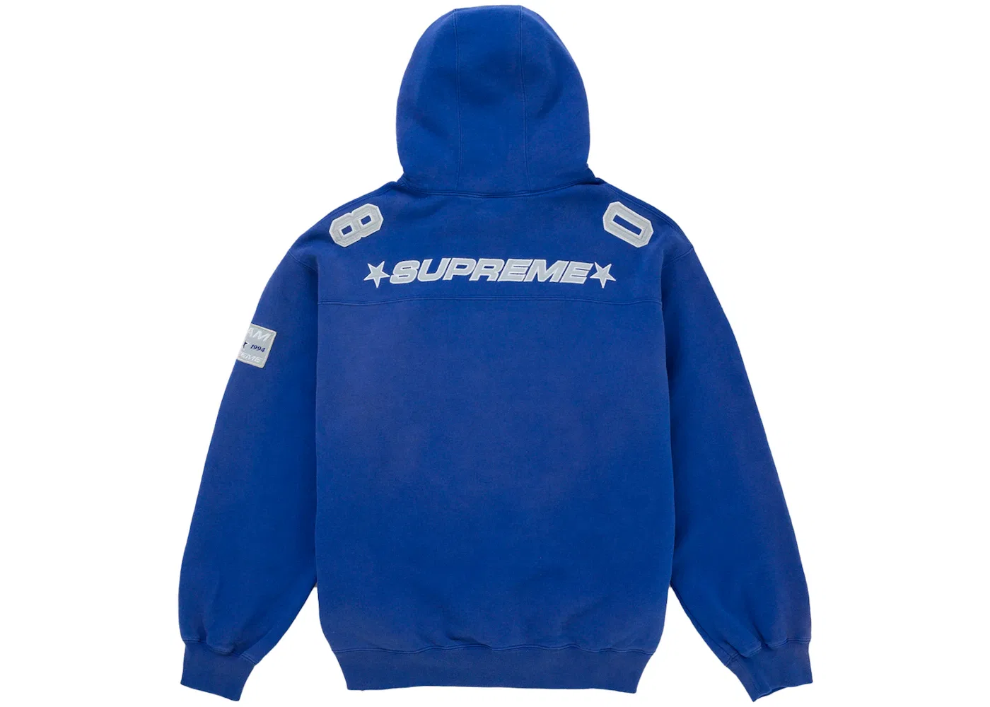 Мужской худи с капюшоном Supreme Football Jersey Hooded Sweatshirt Supreme, Royal — фото 2